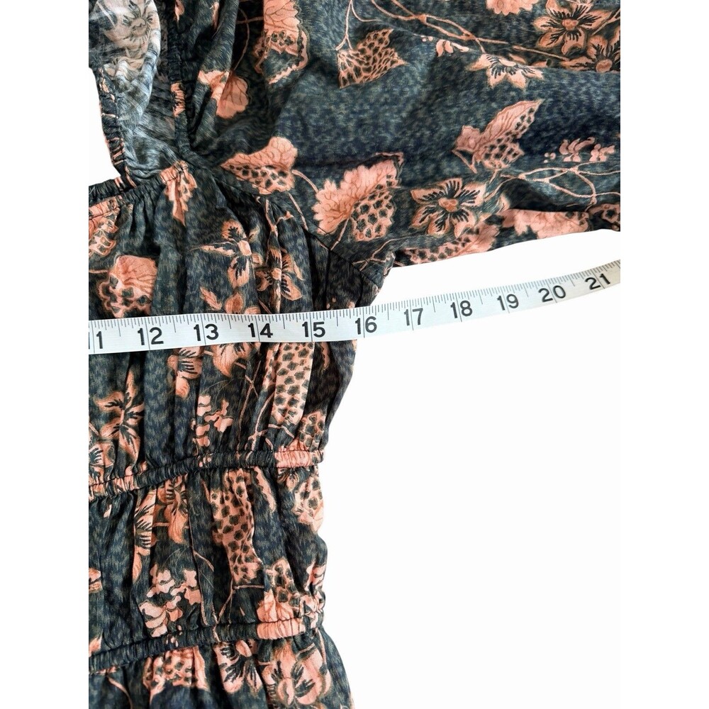 NWOT Ulla Johnson Isla Floral Print Puff Sleeve Lined Midi Dress Balsam Size 4 - Picture 7 of 11